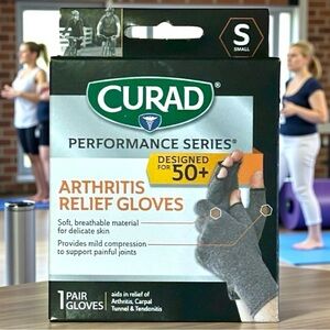 CURAD PERFORMANCE SERIES®️ Arthritis Relief Gloves, Made for 50+, Unisex, Sz-SM